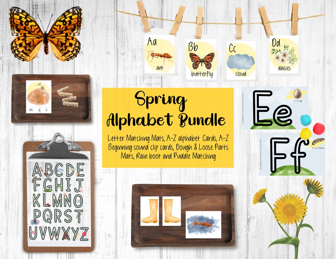 Spring Alphabet Bundle, Spring Preschool Acvtivities, Spring Homeschool ...
