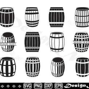 Barrel svg, Cut file for silhouette, eps, dxf, png, clipart, Design