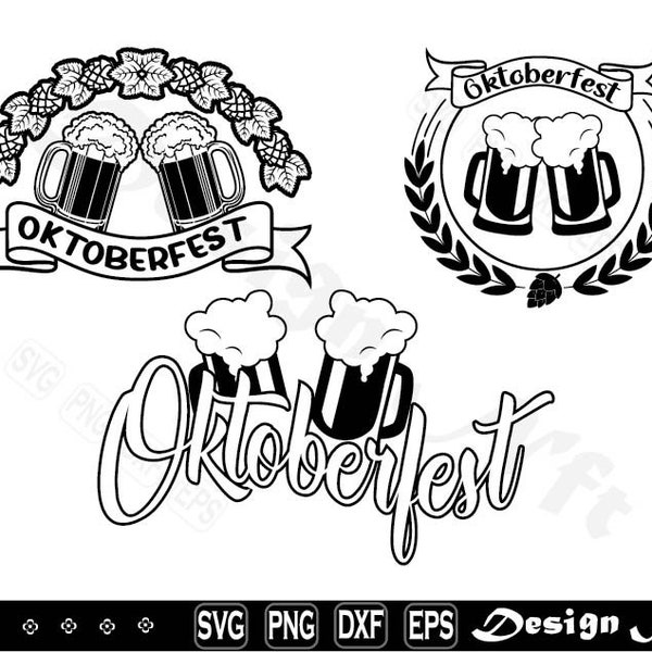 Oktoberfest svg, Clipart, Cut Files for Silhouette, Vector, dxf, eps, png, Design