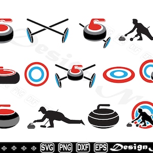 Curling svg, Curling Sport svg, Curling Stone svg, Clipart, Cut Files for Silhouette, Vector, dxf, eps, png, Design