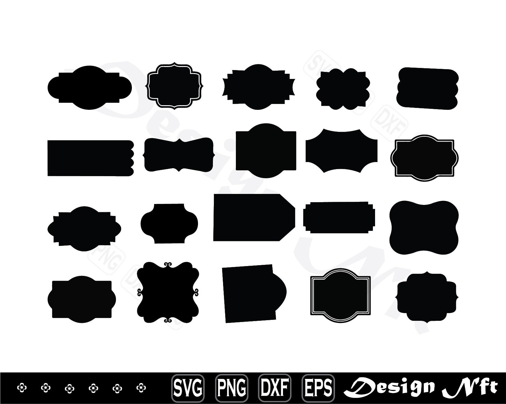 Labels svg, Labels  Clipart, Labels Cut Files for Silhouette,  Files for Cricut, Vector, dxf, png, eps, Design