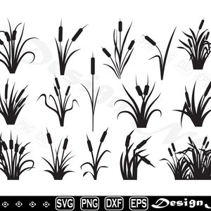 Cattail svg, Clipart, Cut Files for Silhouette, Vector, dxf, eps, png, Design