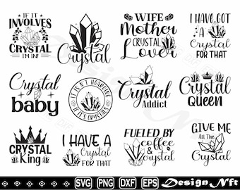 Crystals svg, Clipart, Cut Files for Silhouette, Vector, dxf, eps, png, Design