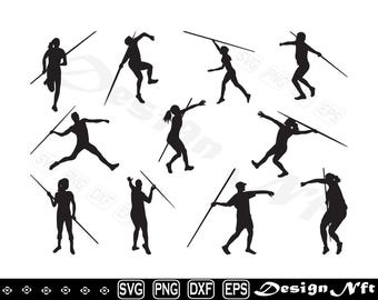 Jabalina svg, Clipart, Archivos de corte para Silhouette, Vector, dxf, eps, png, Diseño