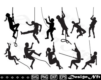 Climbing svg, Clipart, Cut Files for Silhouette, Vector, dxf, eps, png, Design