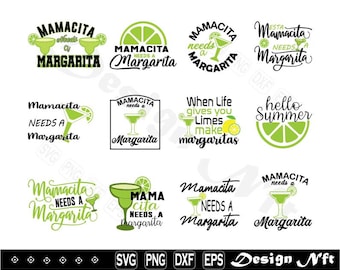 Mamacita Needs a Margarita (svg, png, dxf, eps) Digital Download