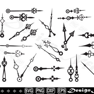 Clock Hands svg, Clipart,  Cut Files for Silhouette, Files for Cricut, Vector, dxf, png, eps, Design