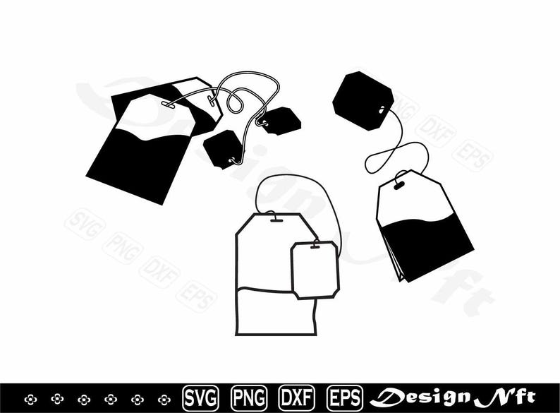 Tea String Vector Tea Bag SVG Clipart, Vector Cut Files (digital Download) - Etsy Canada