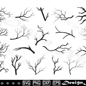 Tree Branch svg, Clipart, Cut Files for Silhouette, Vector, dxf, eps, png, Design