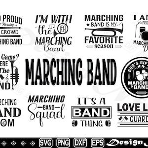 Marching Band svg, Marching svg,  Band svg, Clipart, Cut Files for Silhouette, Vector, dxf, eps, png, Design