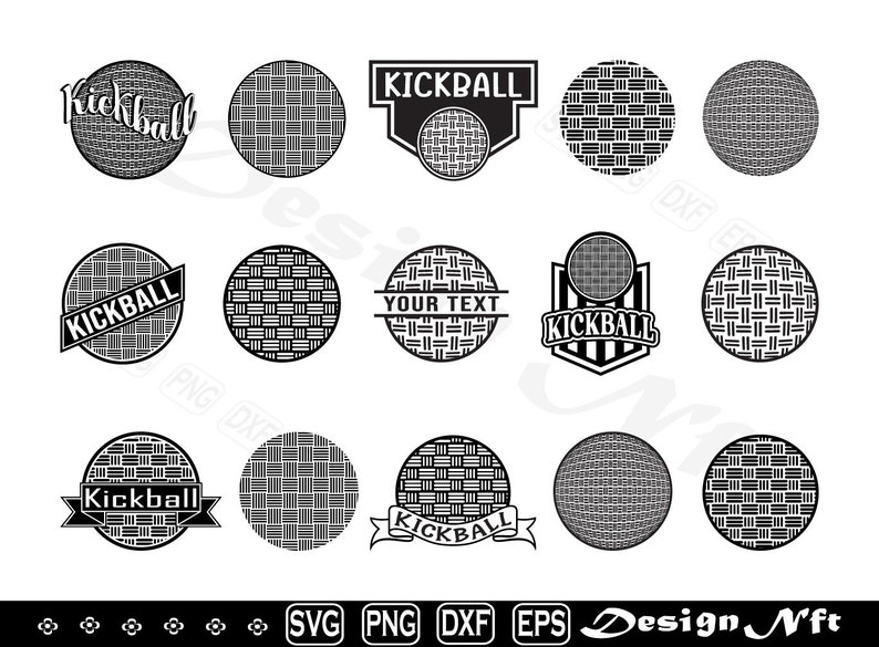 Kickball Svg, Clipart, Cut Files for Silhouette, Vector, Dxf, Eps, Png