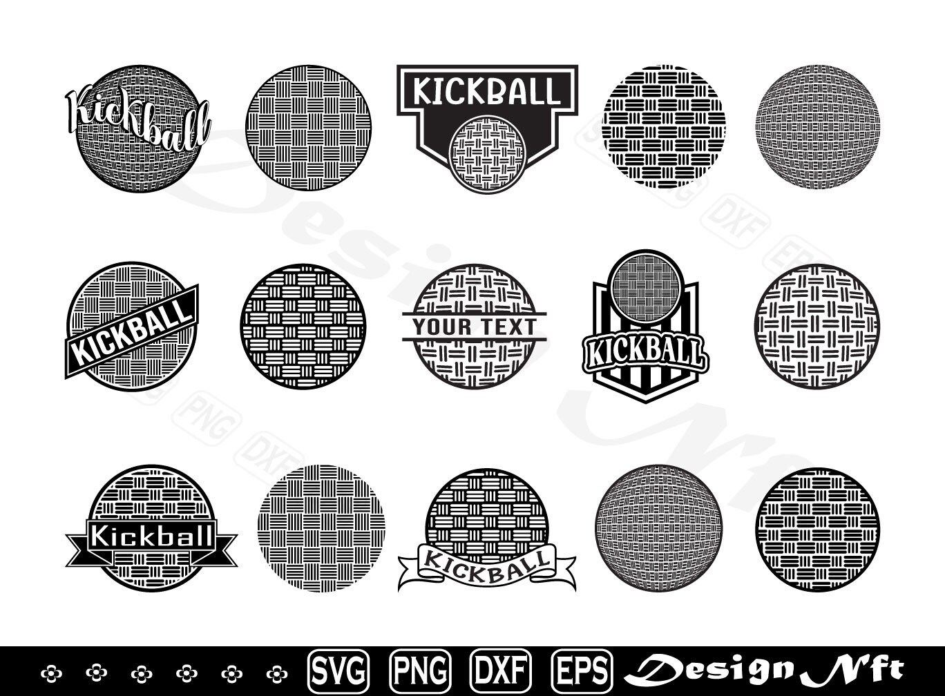 Kickball Svg, Clipart, Cut Files for Silhouette, Vector, Dxf, Eps, Png
