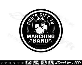 Orkiestra marszowa SVG, clipart Daru Boga, pliki do wycięcia (pobieranie cyfrowe)
