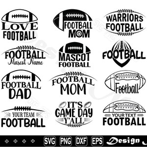 Football svg, Clipart, Cut Files for Silhouette, Vector, dxf, eps, png, Design
