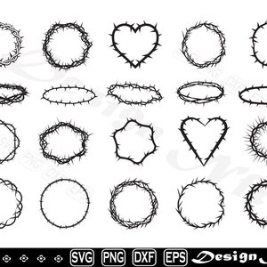 crown thorns svg, crown svg, thorns svg, Cut file for silhouette, eps, dxf, png, clipart, Design