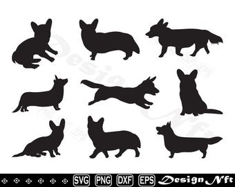 Corgi svg, Corgi Clipart, Corgi Cut Files for Silhouette, Vector, dxf, eps, png, Design