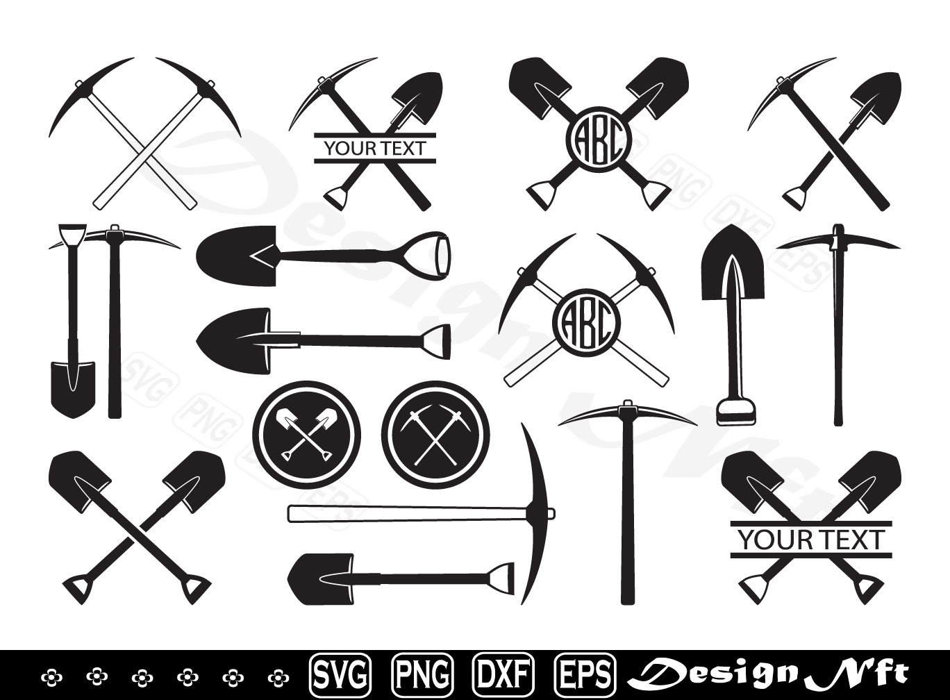 Miner Pickaxe Svg, Shovel Svg, Pickaxe Svg, Mining Svg, Clipart, Cut