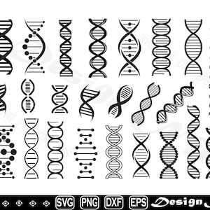 Molécules d&#39;ADN svg, svg d&#39;ADN, svg de molécules, fichier de coupe pour silhouette, eps, dxf, png, clipart, Design