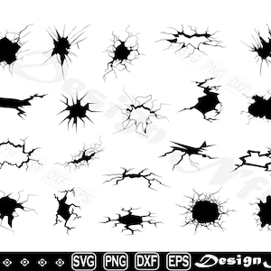 crack svg, Clipart, Cut Files for Silhouette, Vector, dxf, eps, png, Design