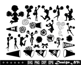Cheer svg, Clipart, Cut Files for Silhouette, Vector, dxf, eps, png, Design