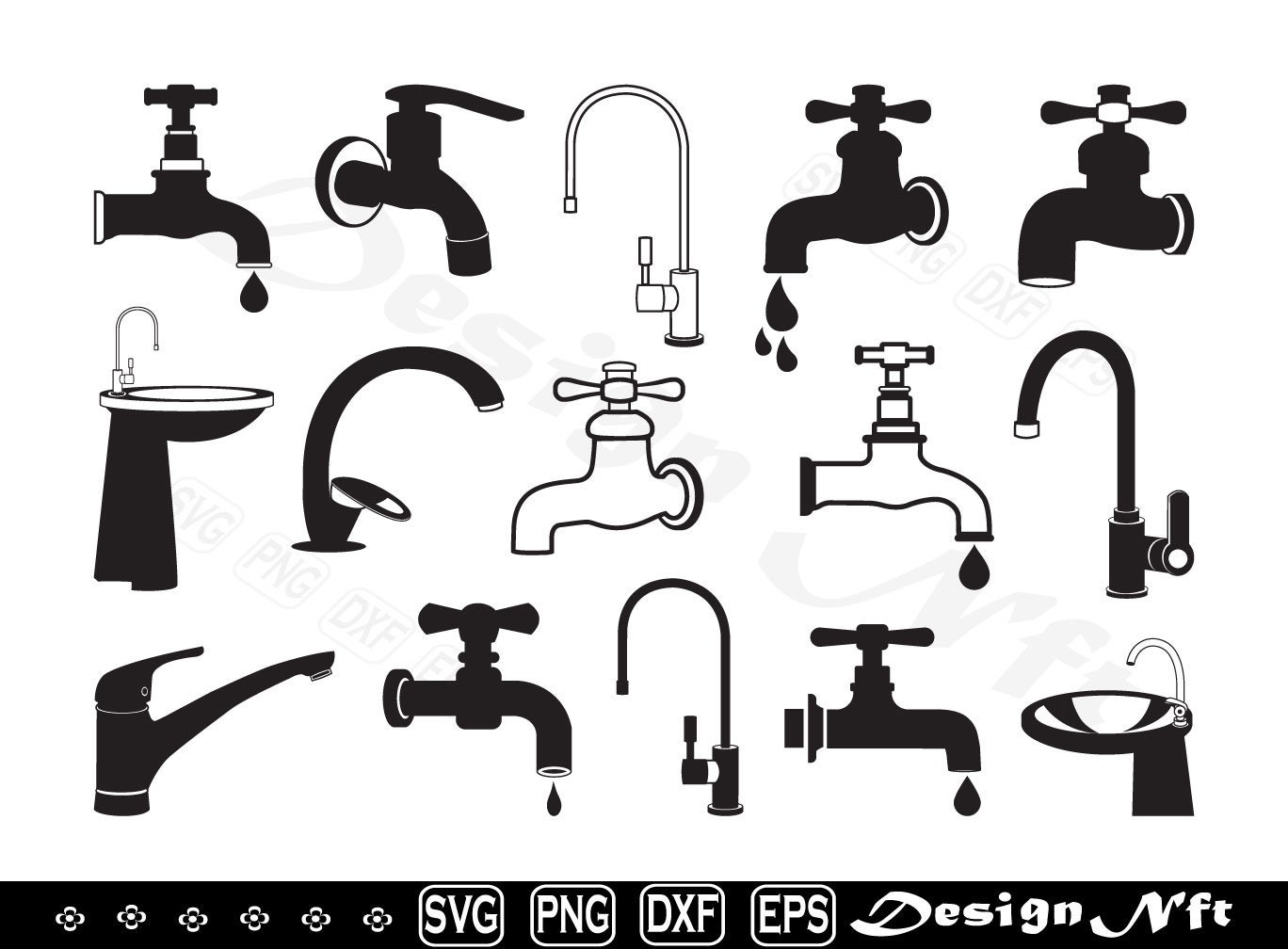 Svg Faucet Pattern Water Faucet Svg, Water Svg, Faucet Svg, Clipart, Cut Files for ...