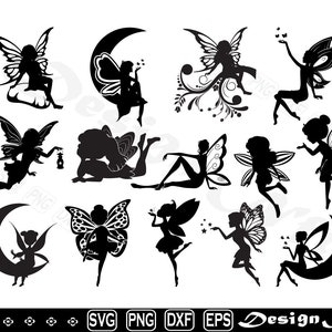 Fairy svg, Clipart, Cut Files for Silhouette, Vector, dxf, eps, png, Design