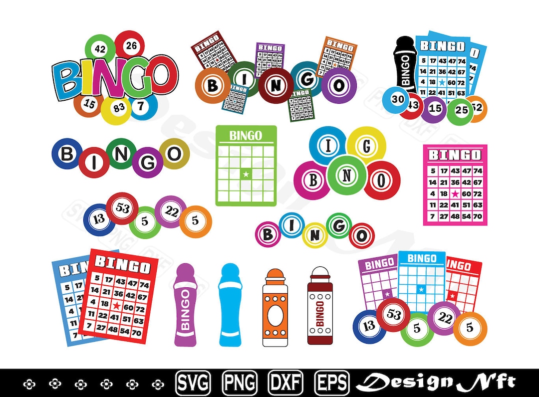 Bingo Svg, Bingo Balls Svg, Bingo Card Svg, Bingo Dauber Svg, Bingo
