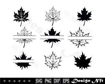 Maple leaf svg, Maple leaf  Maple leaf Clipart, Maple leaf Cut Files for Silhouette, Files for Cricut, Vector, png, dxf, eps, Design