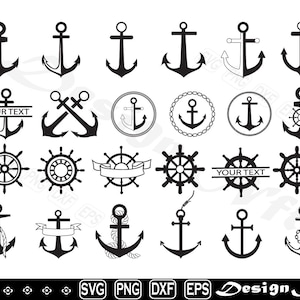 Ship Anchor svg, Clipart, Cut Files for Silhouette, Vector, dxf, eps, png, Design