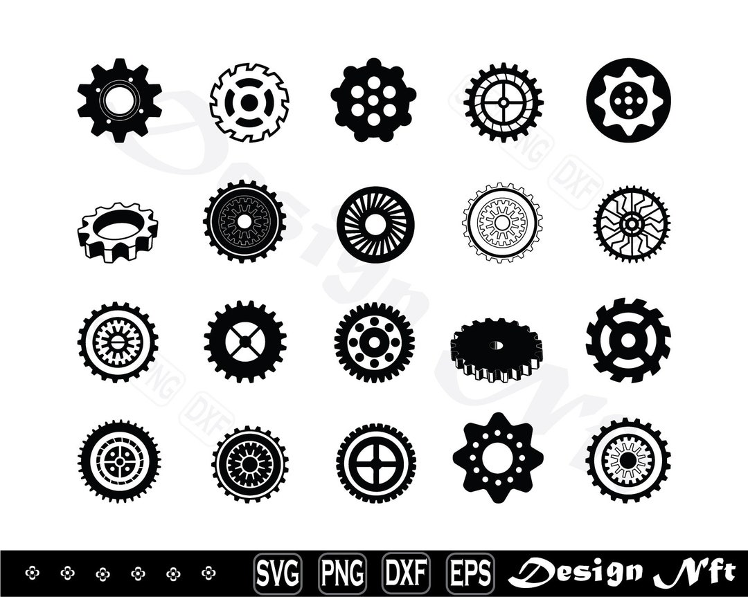 Gears Svg, Gears Clipart, Gears Cut Files for Silhouette, Gears Files