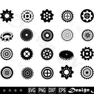Gears svg, Gears Clipart, Gears Cut Files for Silhouette, Gears Files for Cricut, Vector, dxf, png, eps, Design