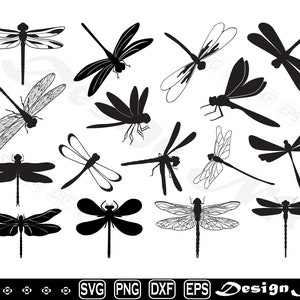 Dragonfly svg, Clipart, Cut Files for Silhouette, Vector, dxf, eps, png, Design