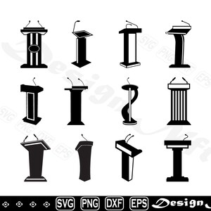Soporte de podio SVG, Imágenes Prediseñadas, Archivos cortados para silueta, Vector, PNG, dxf, EPS, Diseño