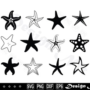 Starfish svg, Starfish Clipart, Starfish Cut Files for Silhouette, Files for Cricut,  Vector, dxf, png, Design