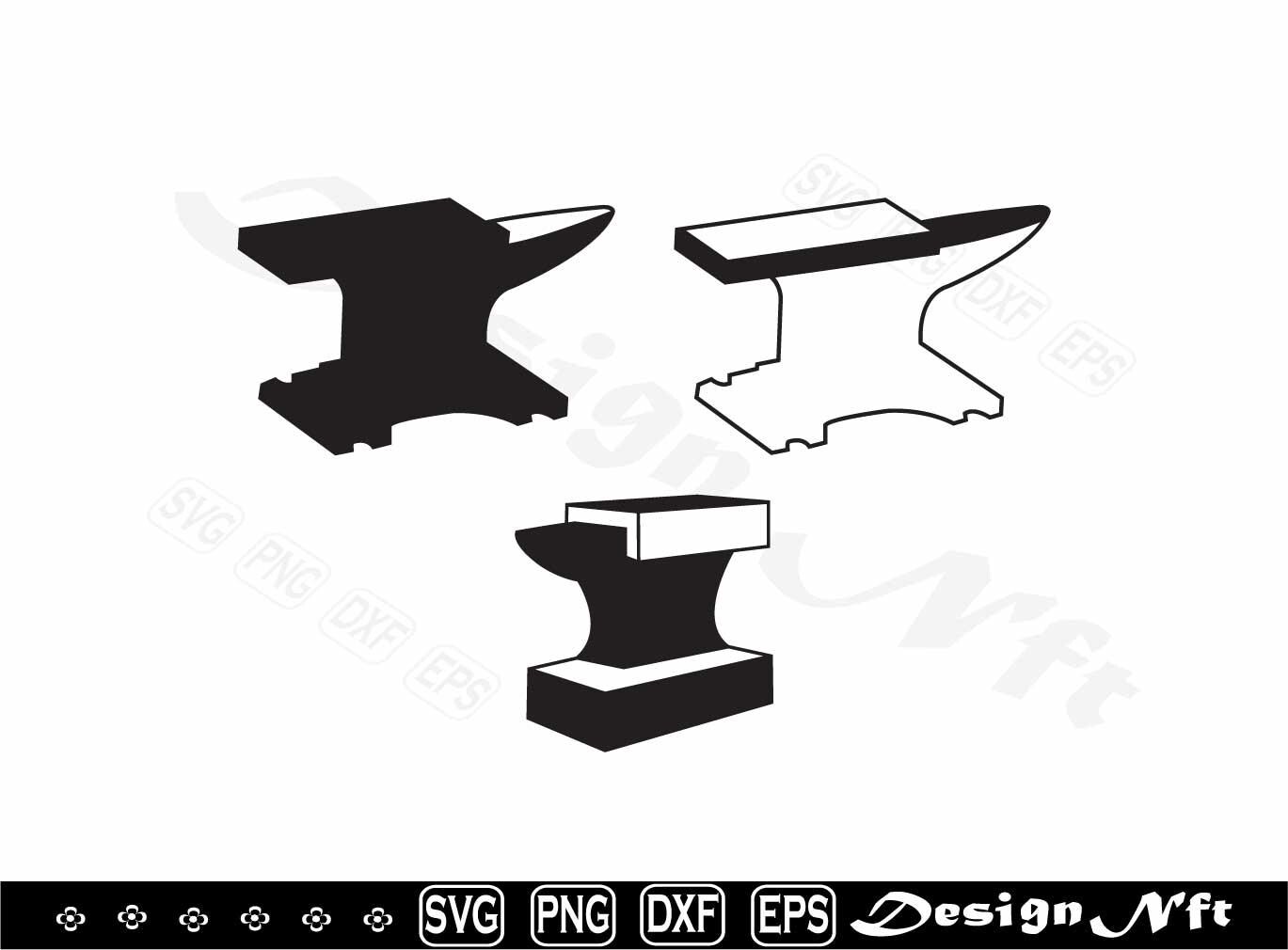 Anvil Svg, Clipart, Cut Files for Silhouette, Vector, Dxf, Eps, Png ...