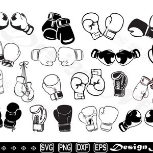 Guantes de boxeo svg, Imágenes Prediseñadas, Archivos cortados para silueta, Vector, dxf, eps, png, Diseño