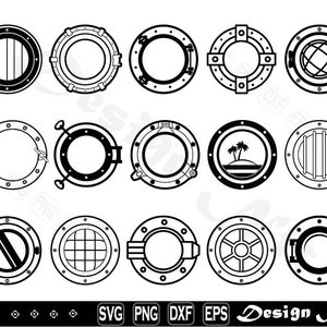 Patrijspoort svg, Clipart, Cut Files voor Silhouet, Vector, dxf, eps, png, Design