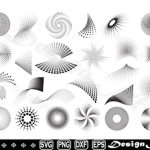 Halftone svg, Halftone Dots svg, Cut file for silhouette, eps, dxf, png, clipart, Design