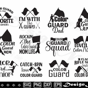 Color guard svg, Color Guard Flags svg, Color guard Mom svg, Clipart, Cut Files for Silhouette, Vector, dxf, eps, png, Design