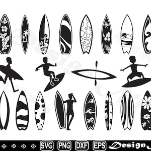 Surfboard svg, Clipart,  Cut Files for Silhouette, Files for Cricut, Vector, dxf, png, eps, Design
