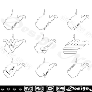 West Virginia svg, Virginia png, West VirginiaClipart, West Virginia Cut Files for Silhouette,  Vector, png, dxf, eps, Design
