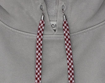 Houndstooth gebreide hoodie schoenveter lintdecoratie Lace Charms: preppy schoenkoordenset