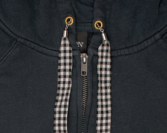 Gingham schoenveter lintdecoratie en hoodie kant bedels set Preppy accessoires