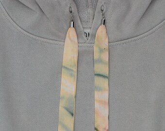 Tie-dye hoodie met touwtjes: set katoenen schoenveters
