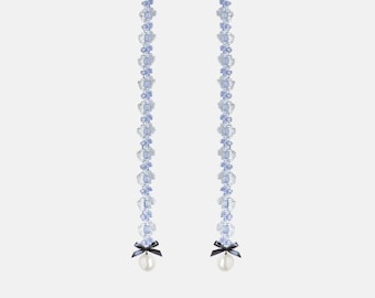 Pearl & Bow Hoodie string and shoelace ribbon decoration | Coquette charms Accessories