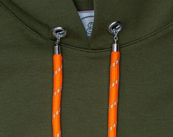 Reflecterende neonkleurige kanten bedels met capuchon: verwisselbare sweatshirtclips