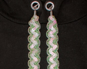 Set met capuchon en veters | Golfkoord metallic glitter en pailletten