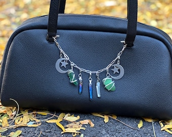 Kristallen schoenbedels: zeeglas schoenvetersieraden