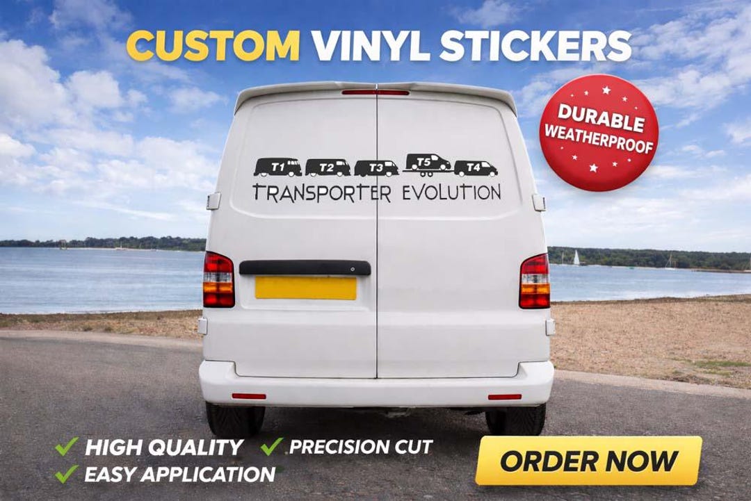 Evolution of the Transporter Van Vinyl Sticker for Your Van Life - Etsy
