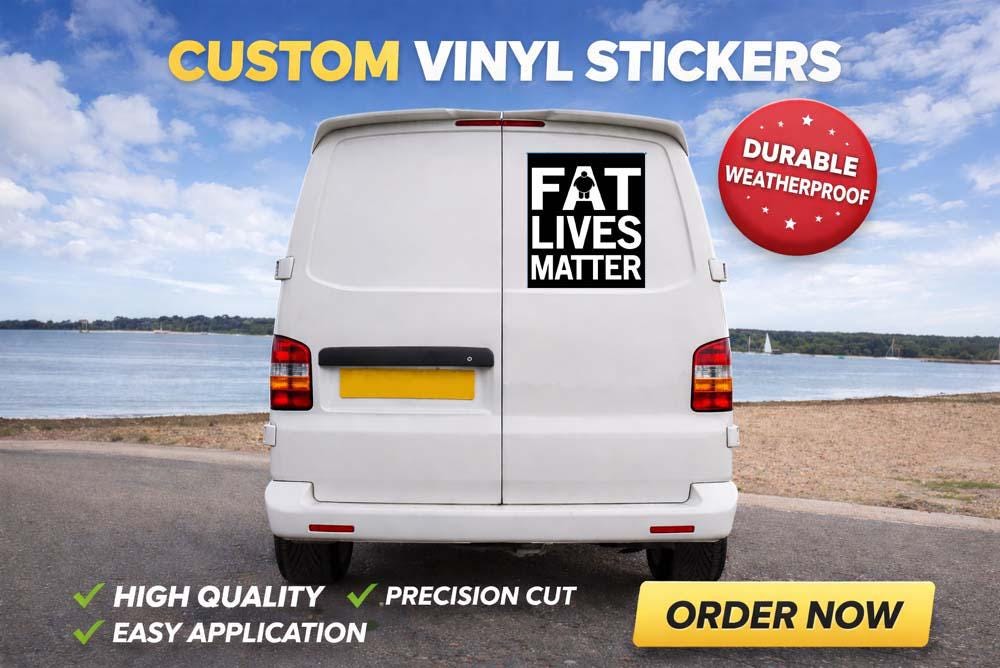 Fat Lives Matter Vinyl Sticker - Etsy